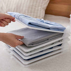 Versatile cloth organizer for compact and accessible garment arrangement.