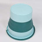 A close-up of the foldable water bucket's durable TPR and PP materials.