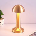 Modern LED table lamp with touch control and portable metal cone design
