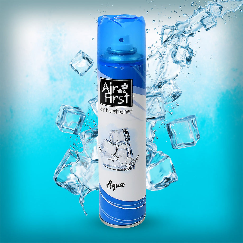 Side angle view of the  Air Freshener Spray, showing its ergonomic design.