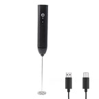 Portable electric frother with high-speed spinning whisk attachment