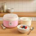 Indo Glow Electric Yogurt Maker with a 1 Litre BPA-free plastic container, ready for use.