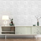 Soft foam tiles used as a protective and decorative element in a living room.