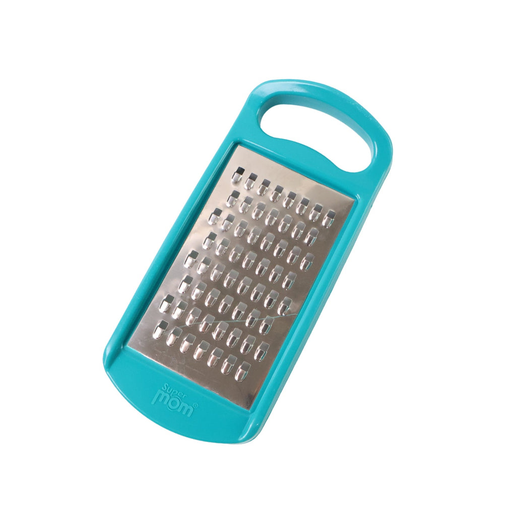 Durable heavy-duty plastic frame of Supermom cheese grater for stable use