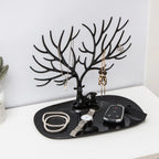 Top view of deer earring holder stand showing branches for accessories