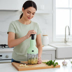Vegetable cutter with transparent container for easy monitoring