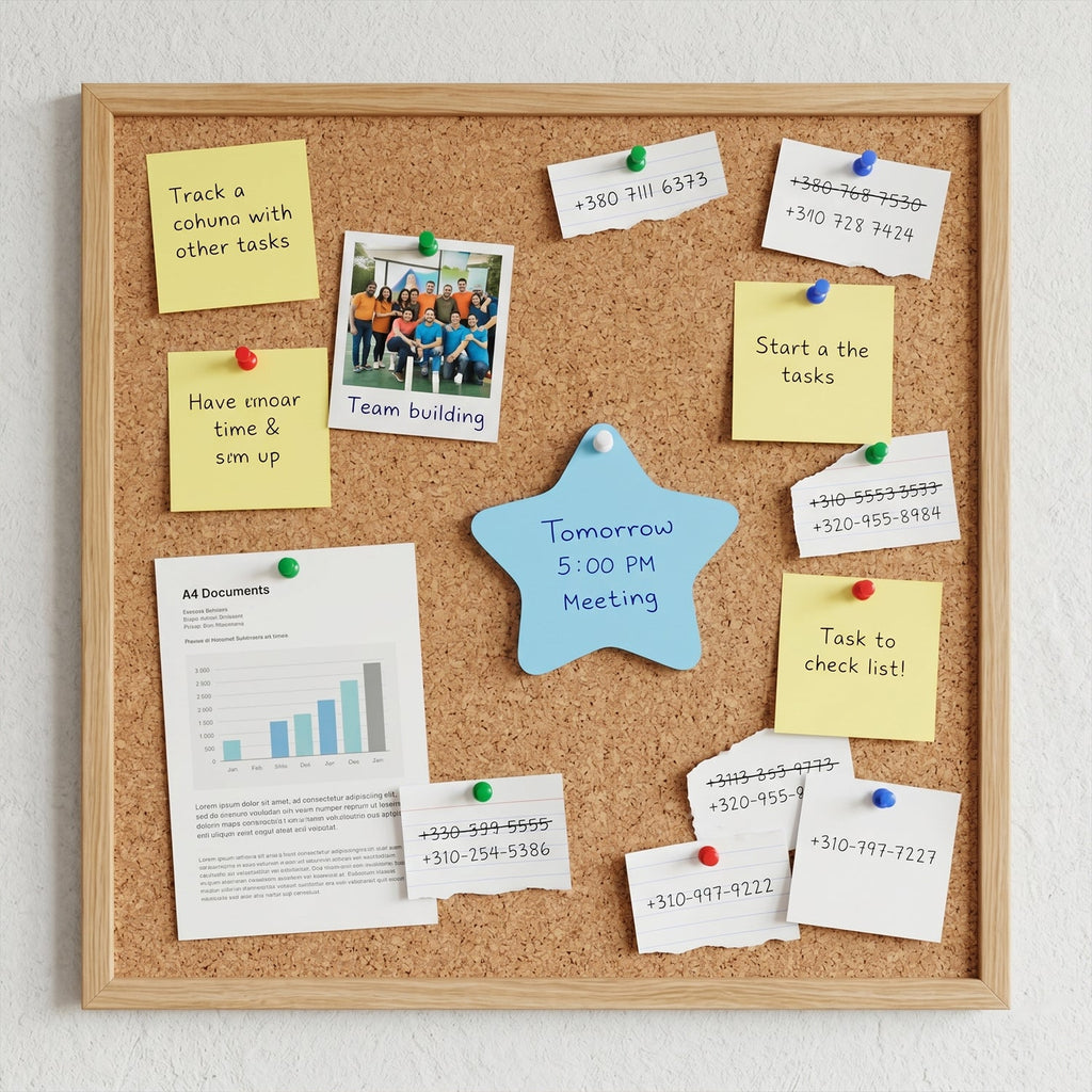 Reusable star-shaped sticky note paper for creative planning