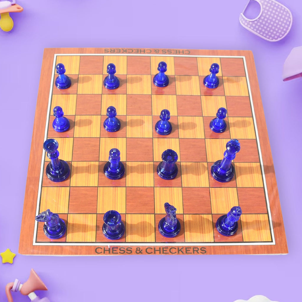 Children happily playing a game from the 13-in-1 family board game set.