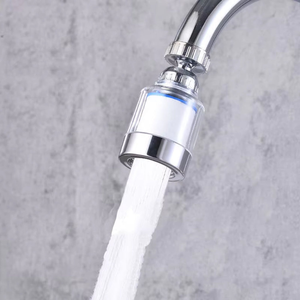 Side view of the foldable faucet aerator, highlighting its compact design.