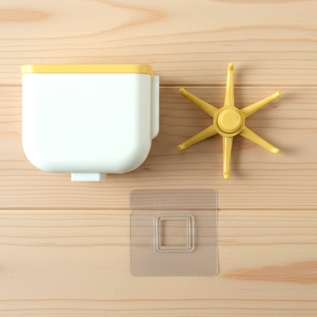 Sticky wall hook holding a lightweight bag securely on wall