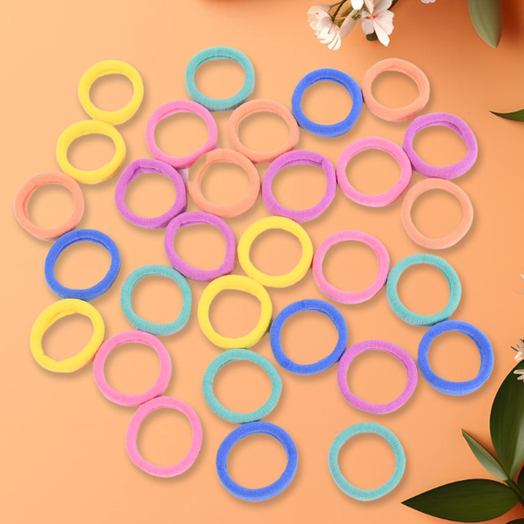 Colourful mini hair ties in assorted candy colours for kids