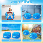 Close-up of the durable PVC material of the inflatable kids sofa chair.