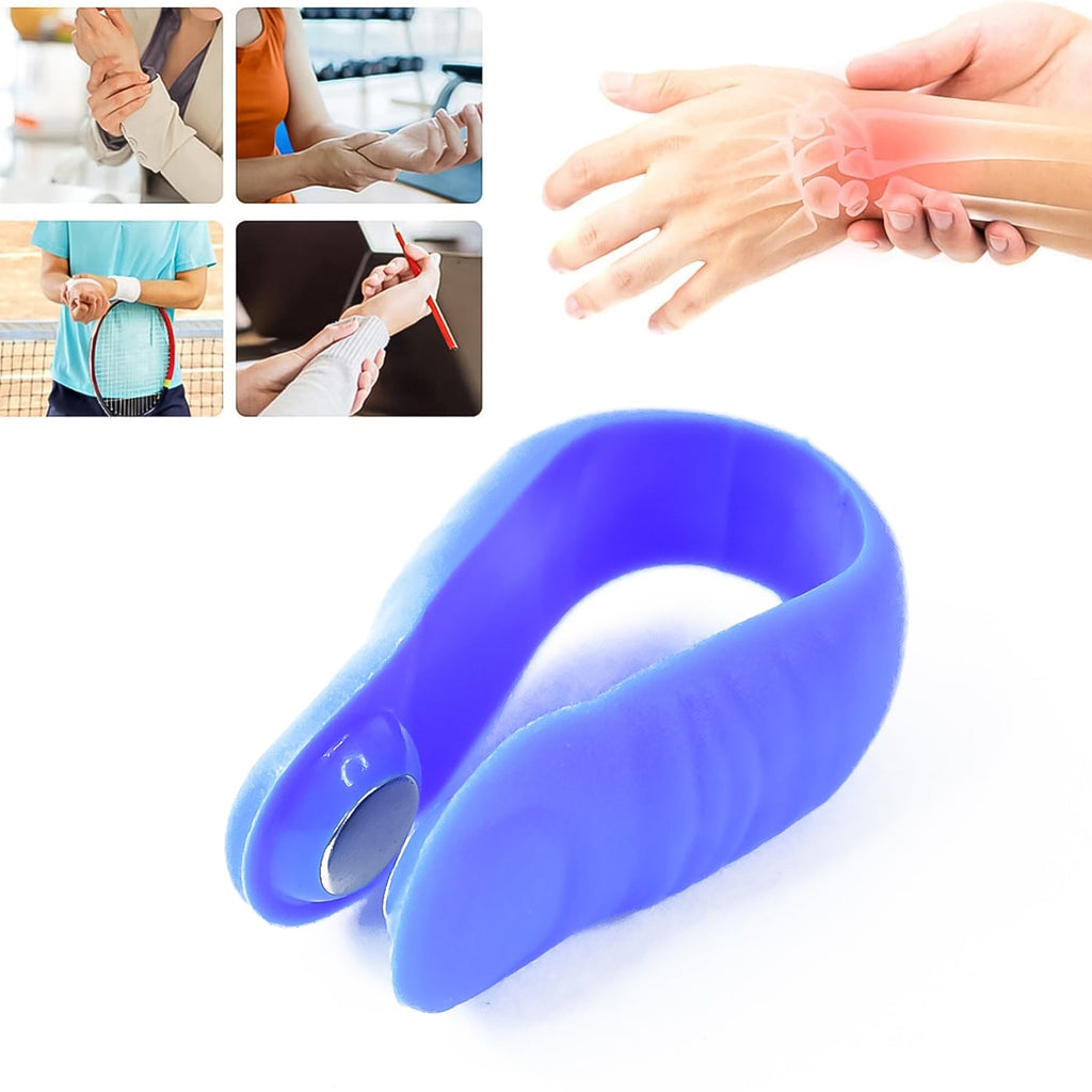 Plastic magnetic acupressure clip displaying magnetic bead for therapy