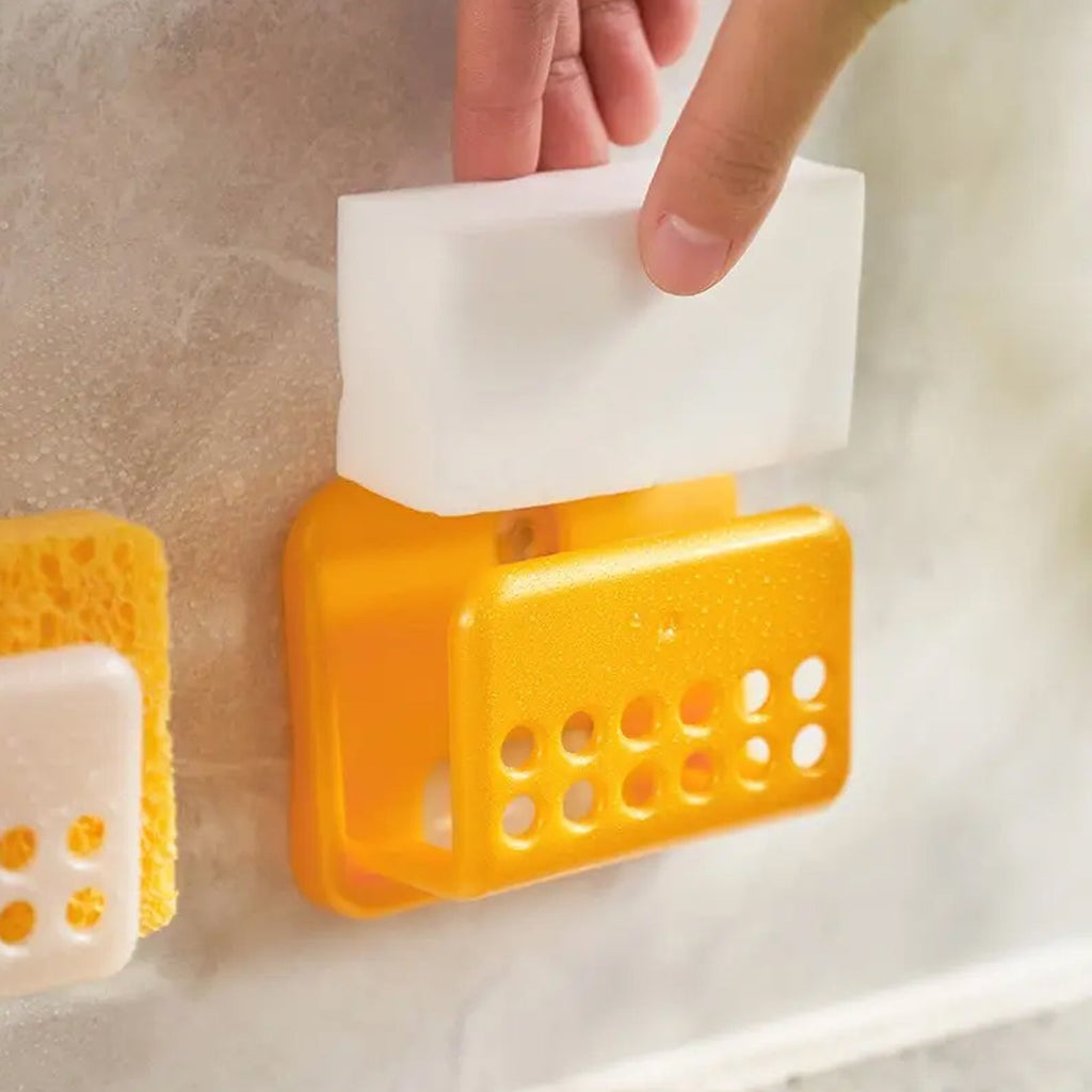 Versatile multipurpose kitchen caddy for sponges, soap, and small items.