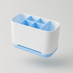 Multipurpose ABS plastic toothbrush holder caddy for hygienic bathroom storage