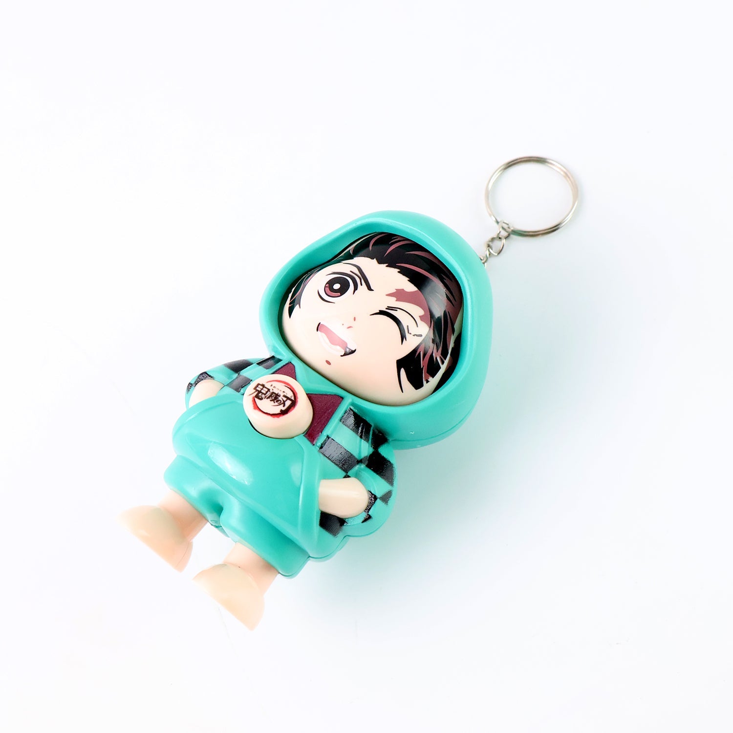 3D cartoon character keychain in durable PVC plastic