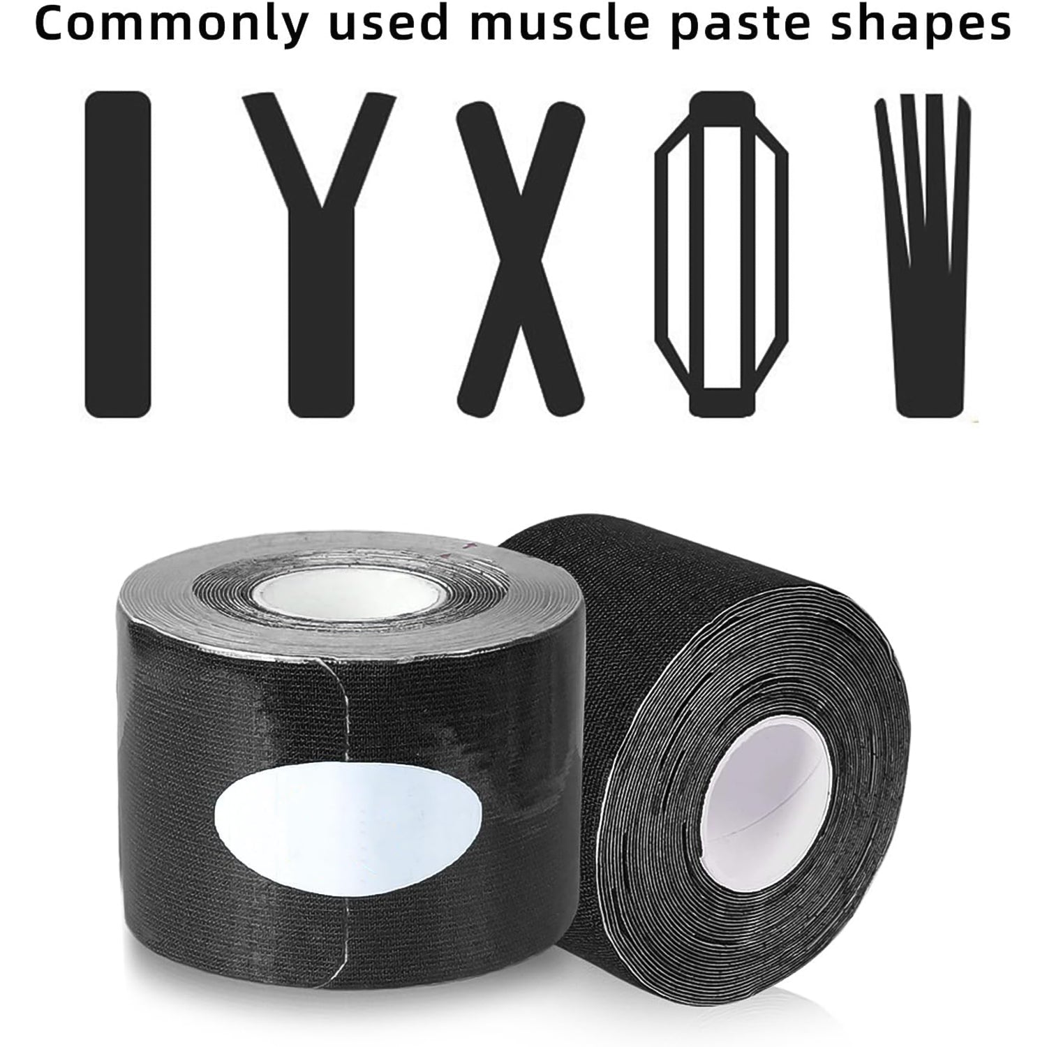 Assorted rolls of Kinesiology Tape in various colours, highlighting versatility.