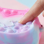 Kids sensory silicone pop purse with bubble fidget design