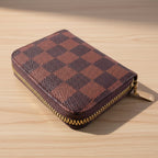 Zipper pouch style card wallet for safe card storage