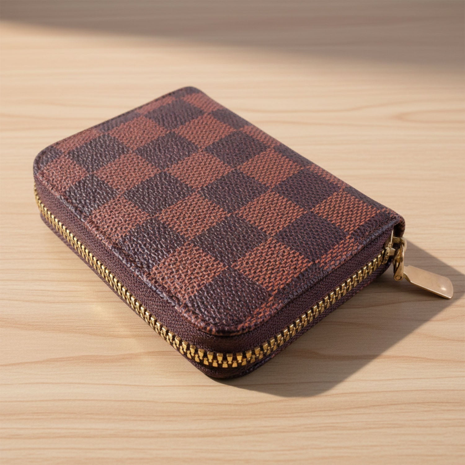 Zipper pouch style card wallet for safe card storage