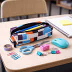 Multipurpose pencil pouch with printed fabric