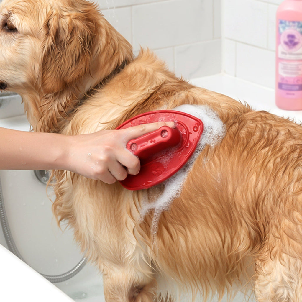 Ergonomic Pet Grooming Bath Brush