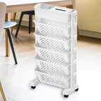 Rotatable movable plastic bookshelf suitable for home and office organisation