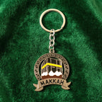 Makkah themed decorative metal keyring with pendant