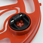 Gas cylinder securely placed on robust trolley with durable plastic and steel frame