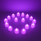 Flameless LED tealights arranged for a festive Diwali decoration.
