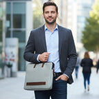 Corporate document and laptop carry bag with sturdy handle