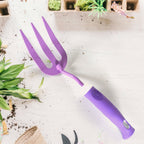 The complete set of 5 durable gardening tools ready for use.