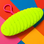 Flexible plastic worm fidget toy in folded shape perfect for sensory relief