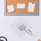 Transparent large stainless steel self adhesive wall hook mounted on glass surface