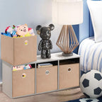 Close-up of sturdy jute fabric foldable storage box box with handle ring