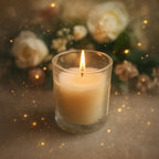 A Scented Votive Candle beautifully packaged, ready for gifting.