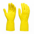 Close-up of the flexible rubber material of SparkleTidy cleaning gloves.
