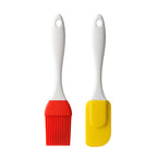 The Bake & Dwell silicone baking tools set, ready for culinary use.