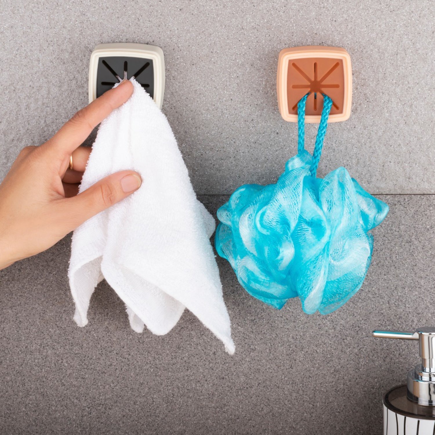 The complete Towel Holder Set, showcasing its simple design for any home.