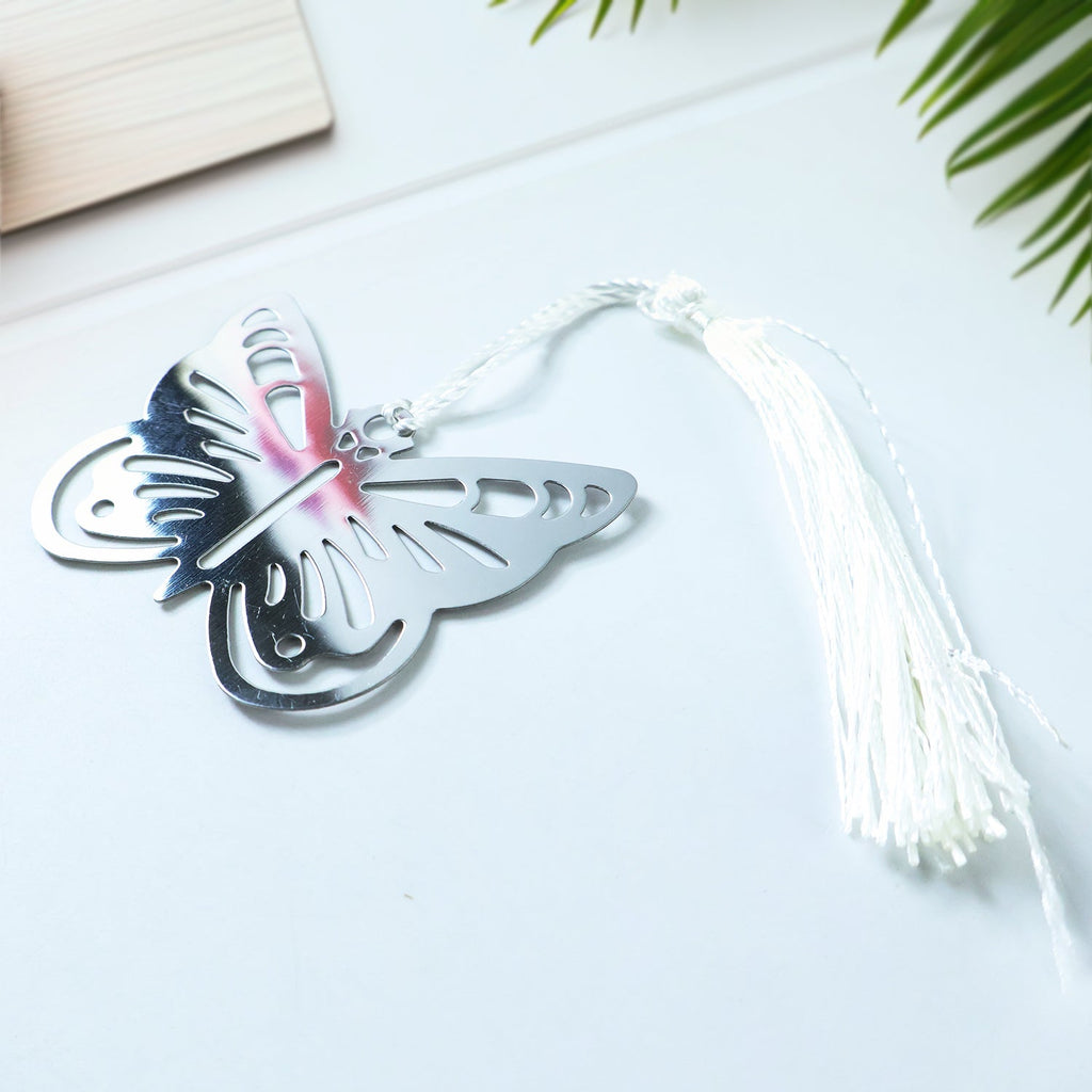 Stylish butterfly bookmark accessorized with tassel for easy page marking