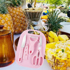 Convenient travel cutting board set, perfect for outdoor adventures.