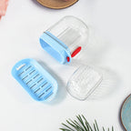 Side view of transparent soap container for easy soap visibility