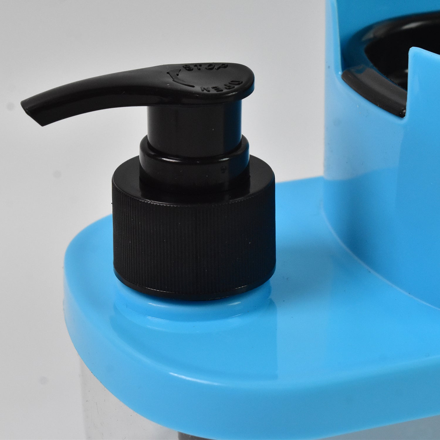 Side view of the elegant 3-in-1 soap dispenser, highlighting its sleek profile.
