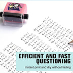 InkGlow math roller stamp showing adjustable numbers for teaching.