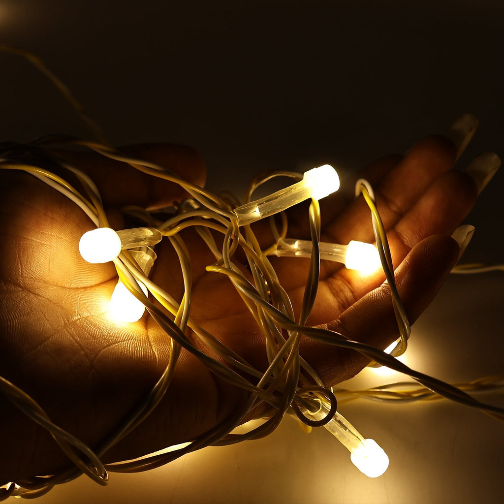 Decorative LED string lights suitable for indoor home décor and festive lighting