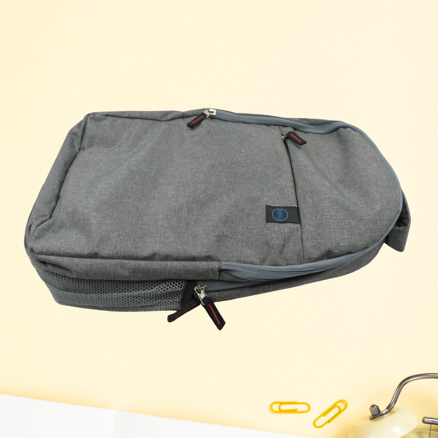 Water-resistant exterior of the FERVENT laptop bag, protecting contents from spills.