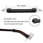 A pair of clear silicone holders for glasses ear grips, illustrating their ergonomic shape.