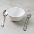 Small melamine serving bowl with ceramic-like finish