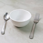 Small melamine serving bowl with ceramic-like finish