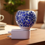 Artistic mosaic glass night lamp for cozy home illumination